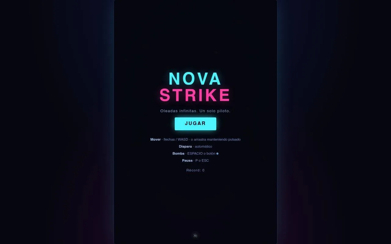La portada de Nova Strike, vista en un ordenador.